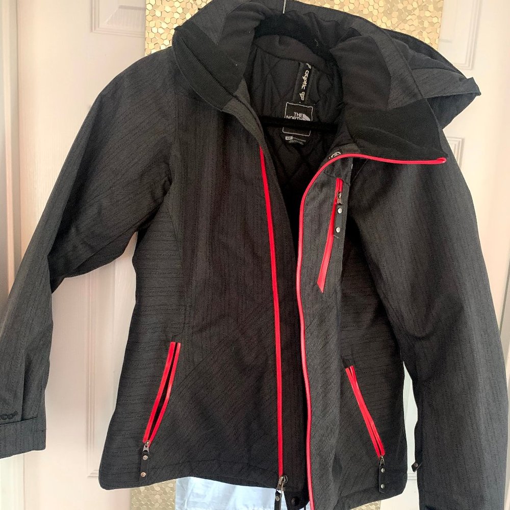 The North Face Cryptic Hooded Jacket Gray and Pink